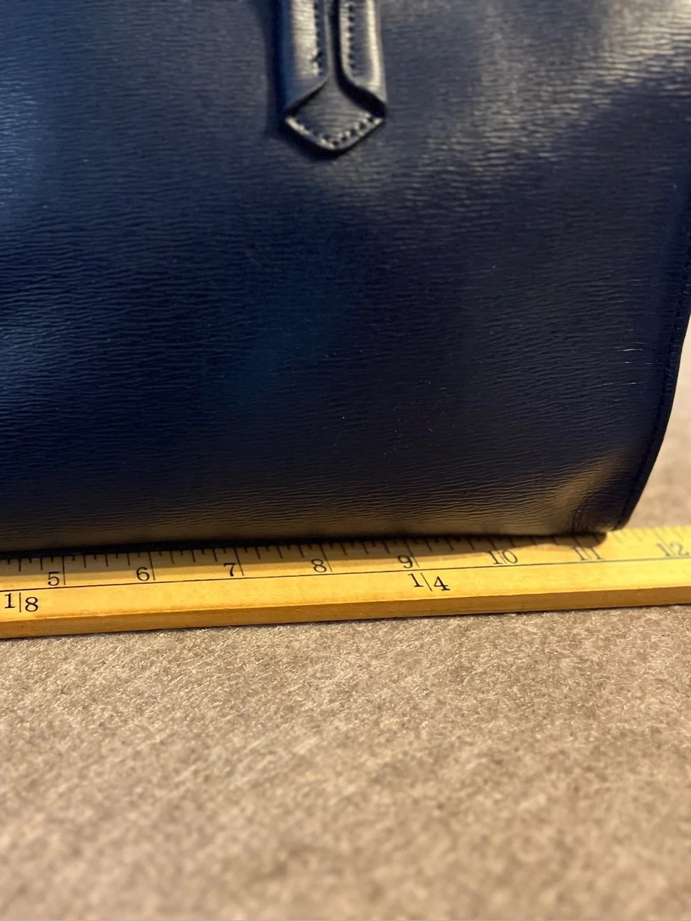 Lauren Ralph Lauren Navy Blue Satchel Shoulder Bag Gold Tone RLL